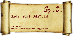 Szántai Dávid névjegykártya